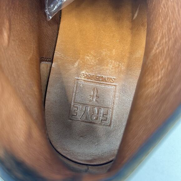 FRYE JOEL BROGUE CHUKKA BOOT MENS SIZE 12 ANKLE NUTMEG TAN BROWN LEATHER BOOT - Picture 4 of 12